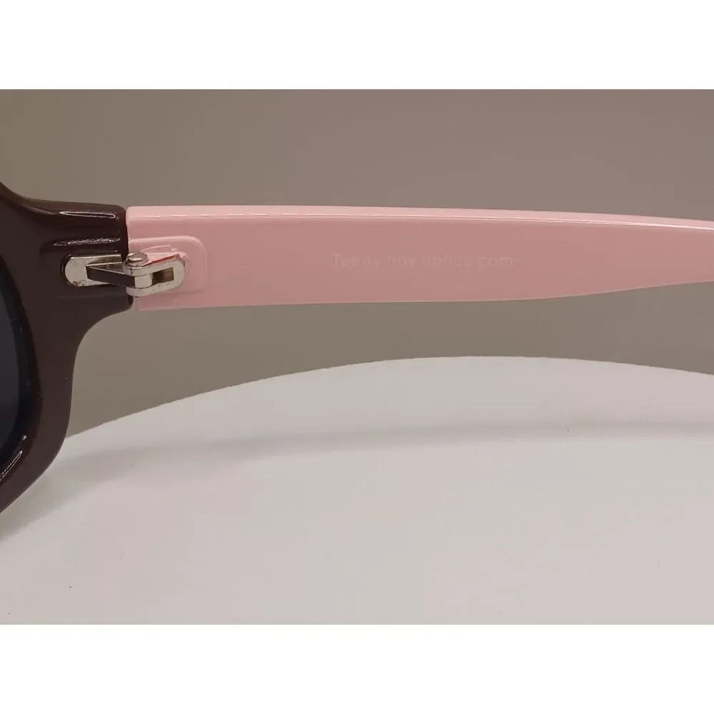 Alivia Child Fashion Sunglasses by Teeny Tiny Optics Pink and Brown Sunglasses